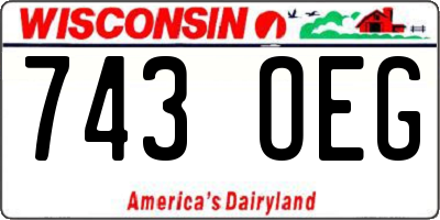 WI license plate 743OEG