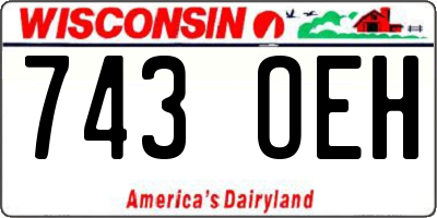 WI license plate 743OEH