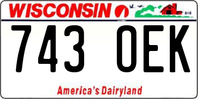 WI license plate 743OEK