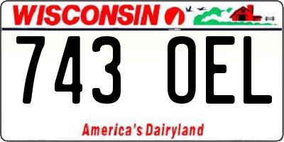 WI license plate 743OEL