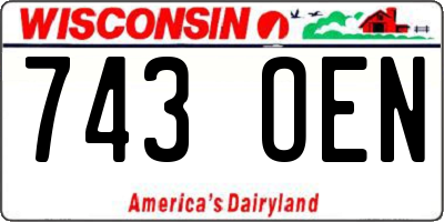WI license plate 743OEN