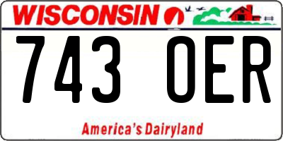 WI license plate 743OER