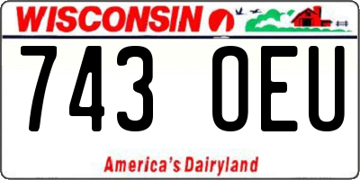 WI license plate 743OEU