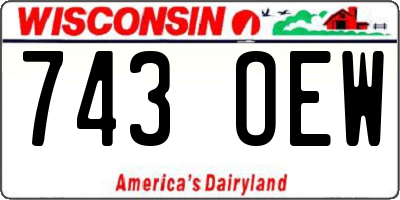 WI license plate 743OEW
