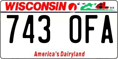 WI license plate 743OFA