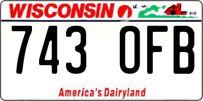WI license plate 743OFB