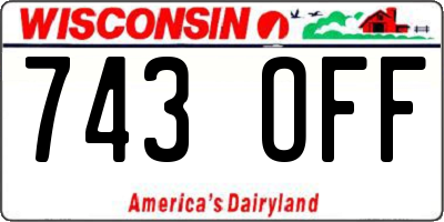 WI license plate 743OFF