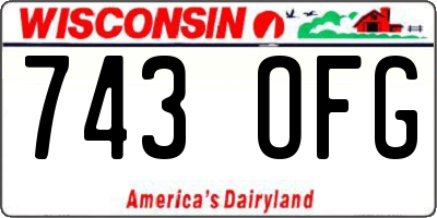 WI license plate 743OFG