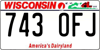 WI license plate 743OFJ