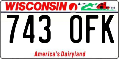WI license plate 743OFK