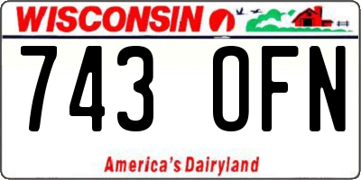 WI license plate 743OFN
