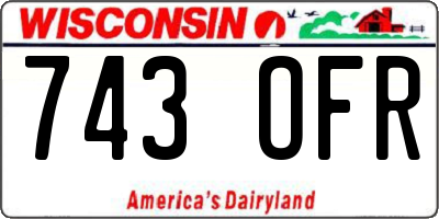 WI license plate 743OFR