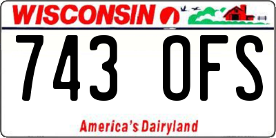 WI license plate 743OFS