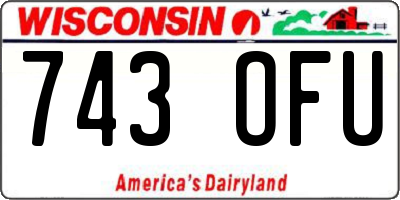 WI license plate 743OFU