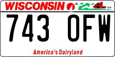 WI license plate 743OFW