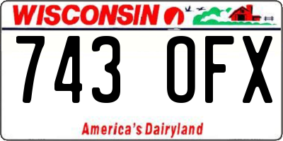WI license plate 743OFX