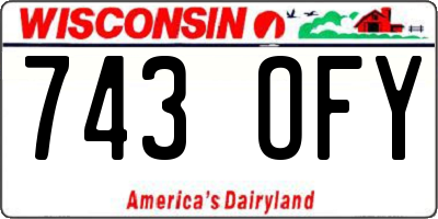 WI license plate 743OFY