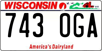 WI license plate 743OGA