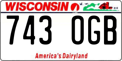 WI license plate 743OGB