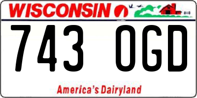 WI license plate 743OGD