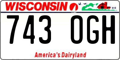 WI license plate 743OGH