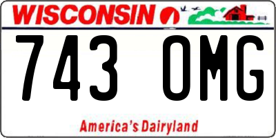 WI license plate 743OMG