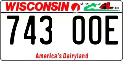 WI license plate 743OOE