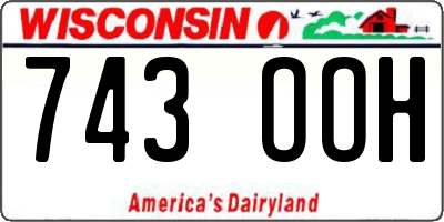 WI license plate 743OOH