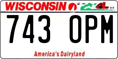 WI license plate 743OPM