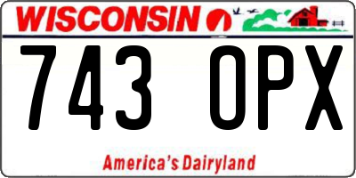 WI license plate 743OPX
