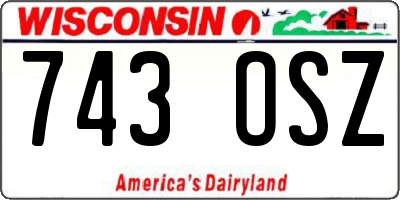 WI license plate 743OSZ