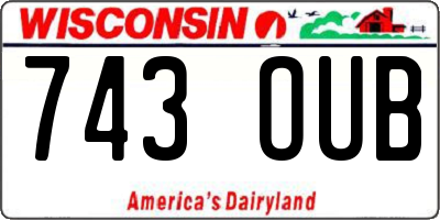 WI license plate 743OUB