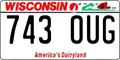 WI license plate 743OUG