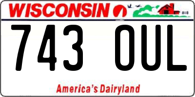 WI license plate 743OUL
