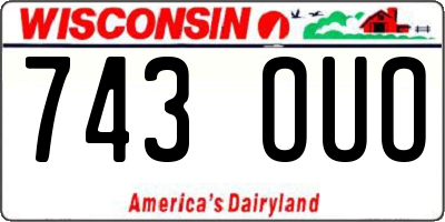 WI license plate 743OUO