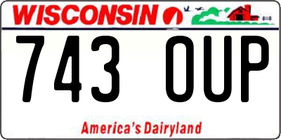 WI license plate 743OUP