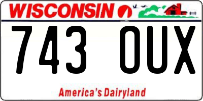 WI license plate 743OUX