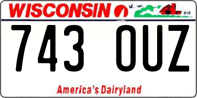 WI license plate 743OUZ
