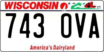 WI license plate 743OVA