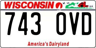 WI license plate 743OVD