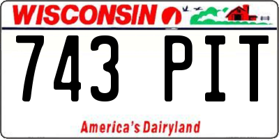 WI license plate 743PIT