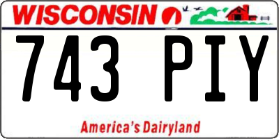 WI license plate 743PIY