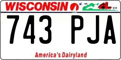WI license plate 743PJA