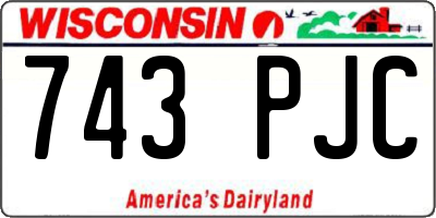 WI license plate 743PJC