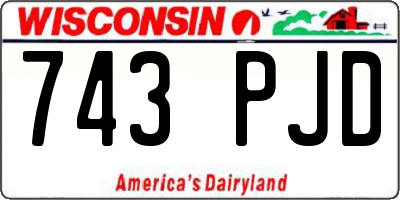 WI license plate 743PJD