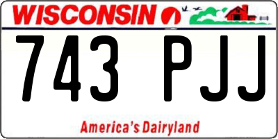 WI license plate 743PJJ