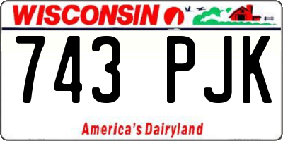WI license plate 743PJK