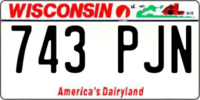 WI license plate 743PJN