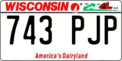 WI license plate 743PJP