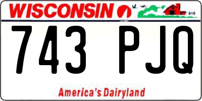 WI license plate 743PJQ